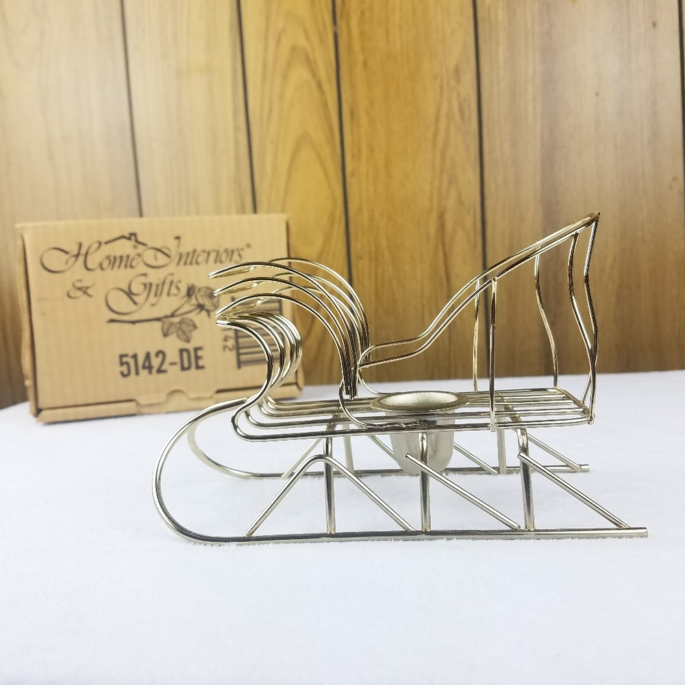 Home Interiors and Gifts Sleigh Candle Holder